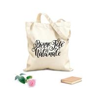 AILOONG Reusable Shopper Bags Bonne Fete Bationale 12 oz thick fabric Foldable 31x36cm Medium