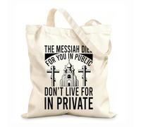 AILOONG Reusable Shopper Bags christian bible proverbs 12 oz thick fabric Foldable 31x36cm Medium