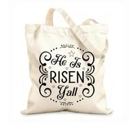 AILOONG Reusable Shopper Bags christian easter design 12 oz thick fabric Foldable 25x30cm Small