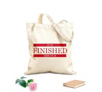 AILOONG Reusable Shopper Bags Christian Quote It Is Finished 340g/m² thick fabric Foldable