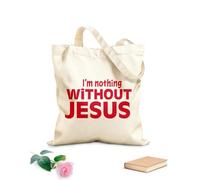 AILOONG Reusable Shopper Bags Christian Quotes Coffee Spelled Backwards Is Eeffoc I Don'T Give Coffee 340g/m² thick fabric Foldable