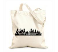 AILOONG Reusable Shopper Bags Cityscape Rome Skyline Scene Icon 12 oz thick fabric Foldable 31x36cm Medium