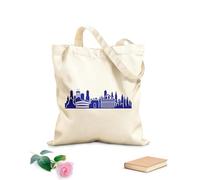 AILOONG Reusable Shopper Bags Cityscape Rome Skyline Scene Icon 340g/m² thick fabric Foldable