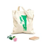 AILOONG Reusable Shopper Bags Climb Silhouettes Set Isolated Flat On White 340g/m² thick fabric Foldable