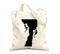 AILOONG Reusable Shopper Bags Climbers Climb Silhouettes 12 oz thick fabric Foldable 25x30cm Small