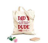 AILOONG Reusable Shopper Bags Dads Little Dude Inspirational Quotes 340g/m² thick fabric Foldable