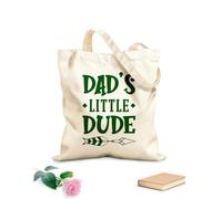AILOONG Reusable Shopper Bags Dads Little Dude Inspirational Quotes 340g/m² thick fabric Foldable