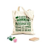 AILOONG Reusable Shopper Bags Easter teaches us that life should not be interpreted only in terms of things but in terms of ideals. 340g/m² thick fabric Foldable