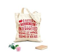 AILOONG Reusable Shopper Bags Easter teaches us that life should not be interpreted only in terms of things but in terms of ideals. 340g/m² thick fabric Foldable
