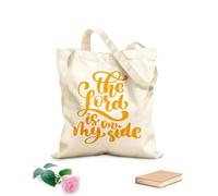 AILOONG Reusable Shopper Bags God is by my side Bible New Testament Christian verses 340g/m² thick fabric Foldable