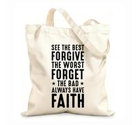 AILOONG Reusable Shopper Bags god or jesus faith typographic graphic vintages design 12 oz thick fabric Foldable 35x40cm Large