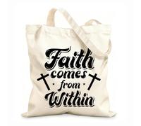 AILOONG Reusable Shopper Bags god or jesus faith typographic graphic vintages design 12 oz thick fabric Foldable 25x30cm Small