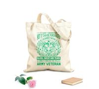 AILOONG Reusable Shopper Bags It can't be inherited it can't be bought I earned it with my blood sweat and tears 340g/m² thick fabric Foldable