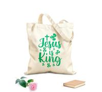 AILOONG Reusable Shopper Bags jesus is king file 340g/m² thick fabric Foldable