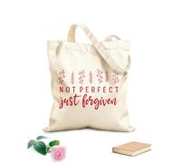 AILOONG Reusable Shopper Bags not perfect just forgiven design 340g/m² thick fabric Foldable