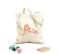 AILOONG Reusable Shopper Bags The alpha wolf lying on the snow. 340g/m² thick fabric Foldable