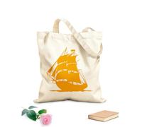 AILOONG Reusable Shopping Tote Bag 340g/m² thick fabric Abstract Ship Nautical Sea Ocean Style Sailor Seaman Customizable slogan