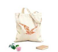 AILOONG Reusable Shopping Tote Bag 340g/m² thick fabric Flock Birds Animals Natural Beach Style Gull Customizable slogan