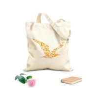 AILOONG Reusable Shopping Tote Bag 340g/m² thick fabric Flock Birds Animals Natural Beach Style Gull Customizable slogan
