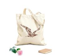 AILOONG Reusable Shopping Tote Bag 340g/m² thick fabric Flock Birds Animals Natural Beach Style Gull Customizable slogan