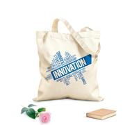 AILOONG Reusable Shopping Tote Bag 340g/m² thick fabric innovation team success office inspirational words Customizable slogan
