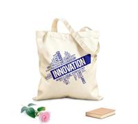AILOONG Reusable Shopping Tote Bag 340g/m² thick fabric innovation team success office inspirational words Customizable slogan