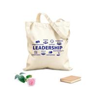 AILOONG Reusable Shopping Tote Bag 340g/m² thick fabric leadership teamwork skills communication supportg Customizable slogan
