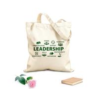AILOONG Reusable Shopping Tote Bag 340g/m² thick fabric leadership teamwork skills communication supportg Customizable slogan