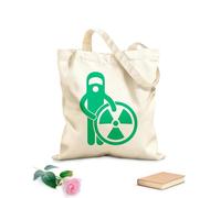 AILOONG Reusable Shopping Tote Bag 340g/m² thick fabric nuclear physicist job scientist globe Customizable slogan