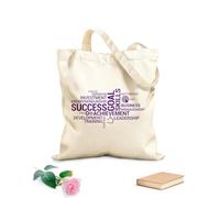 AILOONG Reusable Shopping Tote Bag 340g/m² thick fabric success office motivational words business leadership Customizable slogan