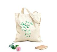 AILOONG Reusable Shopping Tote Bag 340g/m² thick fabric Tree Branch Falling Leaves Natural Customizable slogan