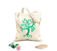 AILOONG Reusable Shopping Tote Bag 340g/m² thick fabric Tree Branches Natural Roots Garden Customizable slogan