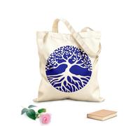 AILOONG Reusable Shopping Tote Bag Abstract Tree Of Life Natural Celtic Symbol 340g/m² thick fabric Customizable slogan
