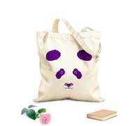 AILOONG Reusable Shopping Tote Bag Asian Chinese Panda Bear Head Zoo Children Room 340g/m² thick fabric Customizable slogan