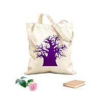AILOONG Reusable Shopping Tote Bag Baobab Tree Africa Natural 340g/m² thick fabric Customizable slogan