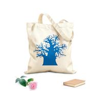 AILOONG Reusable Shopping Tote Bag Baobab Tree Africa Natural 340g/m² thick fabric Customizable slogan