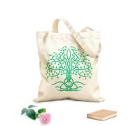 AILOONG Reusable Shopping Tote Bag Celtic Tree Of Life Ethnic Style Natural Roots 340g/m² thick fabric Customizable slogan