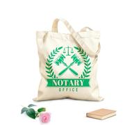 AILOONG Reusable Shopping Tote Bag libra justice legislation notary office law scrivenerg 340g/m² thick fabric Customizable slogan