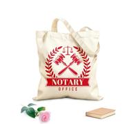 AILOONG Reusable Shopping Tote Bag libra justice legislation notary office law scrivenerg 340g/m² thick fabric Customizable slogan