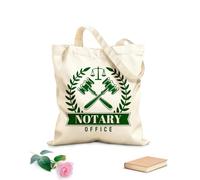AILOONG Reusable Shopping Tote Bag libra justice legislation notary office law scrivenerg 340g/m² thick fabric Customizable slogan