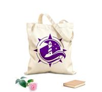 AILOONG Reusable Shopping Tote Bag Lighthouse Compass Stars Wave Night 340g/m² thick fabric Customizable slogan