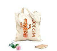 AILOONG Reusable Shopping Tote Bag Mexico Latin America Big Cactus Mexican 340g/m² thick fabric Customizable slogan