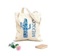 AILOONG Reusable Shopping Tote Bag Mexico Latin America Big Cactus Mexican 340g/m² thick fabric Customizable slogan
