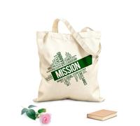 AILOONG Reusable Shopping Tote Bag Mission Company Team Leadership Office Words 340g/m² thick fabric Customizable slogan