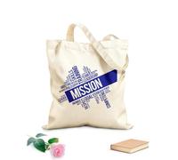 AILOONG Reusable Shopping Tote Bag Mission Company Team Leadership Office Words 340g/m² thick fabric Customizable slogan