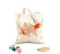 AILOONG Reusable Shopping Tote Bag Mission Company Team Leadership Office Words 340g/m² thick fabric Customizable slogan