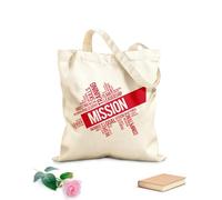 AILOONG Reusable Shopping Tote Bag Mission Company Team Leadership Office Words 340g/m² thick fabric Customizable slogan