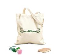 AILOONG Reusable Shopping Tote Bag Motivation Quote Words Letters Inspiring Gymnastics Burn Calories 340g/m² thick fabric Customizable slogan