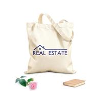 AILOONG Reusable Shopping Tote Bag real estate agency realtor property agent houseg 340g/m² thick fabric Customizable slogan