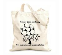 AILOONG Reusable Shopping Tote Bag Tree Natural Inscription Quote Words Wise 12 oz thick fabric Customizable slogan 25x30cm Small